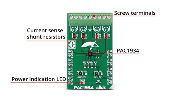 Block Diagram - Mikroe MIKROE-2735 PAC1934 Click